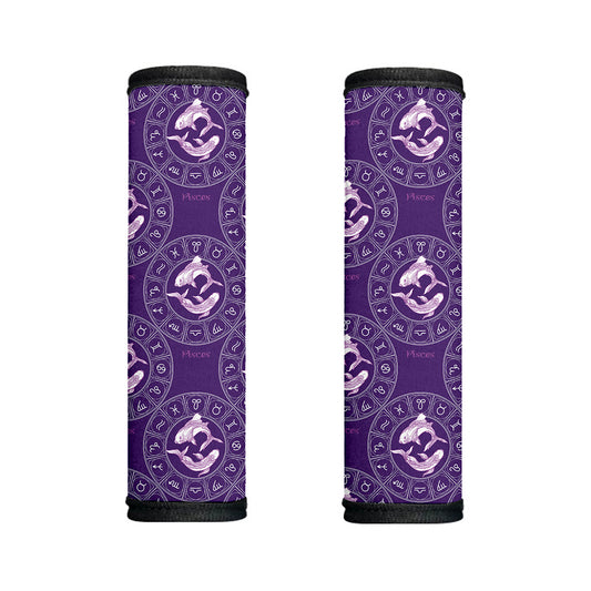 Purple Pisces Zodiac Pattern Print Handle Covers
