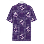 Purple Pisces Zodiac Pattern Print Hawaiian Shirt