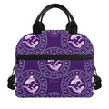Purple Pisces Zodiac Pattern Print Insulated Lunch Bag