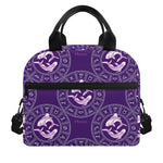 Purple Pisces Zodiac Pattern Print Insulated Lunch Bag