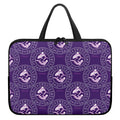 Purple Pisces Zodiac Pattern Print Laptop Sleeve With Handle