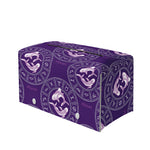 Purple Pisces Zodiac Pattern Print Leather Tissue Box Cover