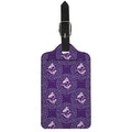 Purple Pisces Zodiac Pattern Print Luggage Tag