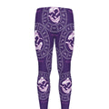 Purple Pisces Zodiac Pattern Print Men's Leggings