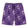 Purple Pisces Zodiac Pattern Print Men's Swim Trunks