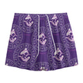 Purple Pisces Zodiac Pattern Print Mesh Shorts