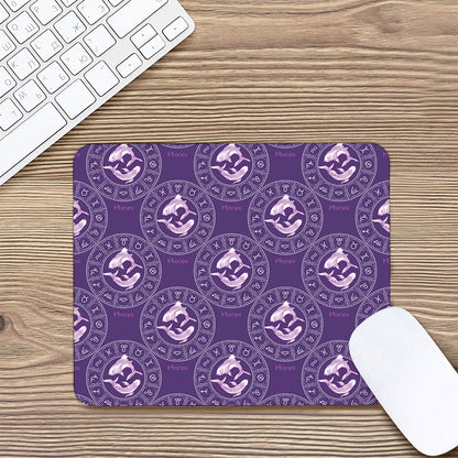 Purple Pisces Zodiac Pattern Print Mouse Pad