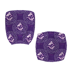 Purple Pisces Zodiac Pattern Print Office Chair Cover