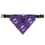 Purple Pisces Zodiac Pattern Print Over The Collar Dog Bandana