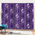 Purple Pisces Zodiac Pattern Print Pencil Pleat Curtains