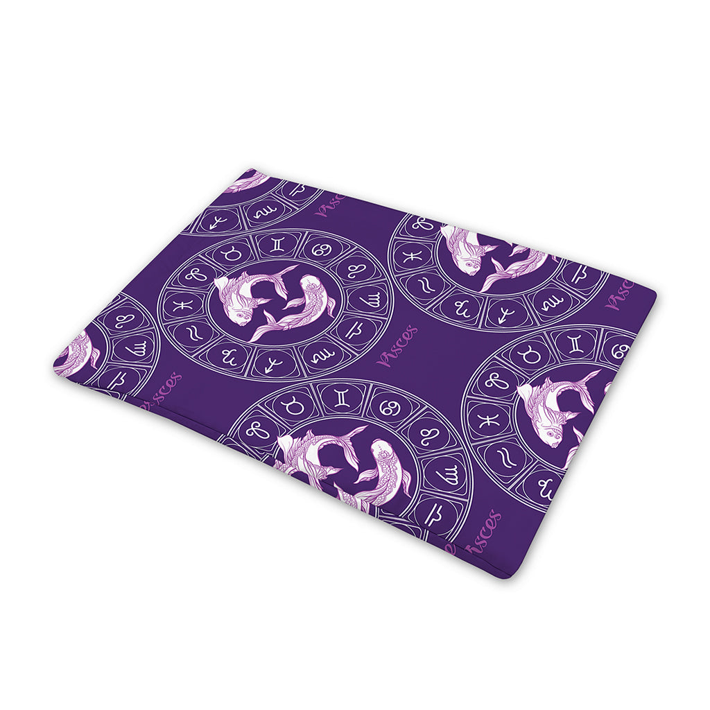 Purple Pisces Zodiac Pattern Print Pet Cooling Mat Cover