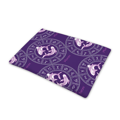 Purple Pisces Zodiac Pattern Print Pet Cooling Mat Cover