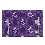 Purple Pisces Zodiac Pattern Print Placemat