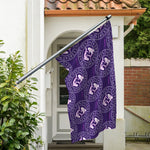 Purple Pisces Zodiac Pattern Print Polyester Flag