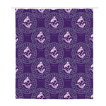 Purple Pisces Zodiac Pattern Print Polyester Shower Curtain