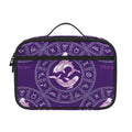 Purple Pisces Zodiac Pattern Print Portable Lunch Bag