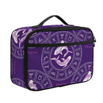 Purple Pisces Zodiac Pattern Print Portable Lunch Bag