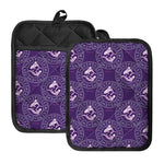 Purple Pisces Zodiac Pattern Print Pot Holders With Pocket