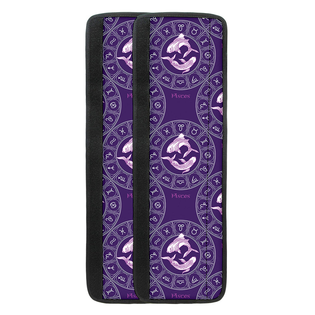 Purple Pisces Zodiac Pattern Print Refrigerator Handle Covers