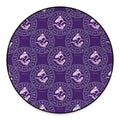 Purple Pisces Zodiac Pattern Print Round Floor Mat