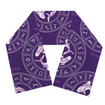 Purple Pisces Zodiac Pattern Print Scarf