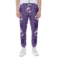 Purple Pisces Zodiac Pattern Print Joggers