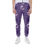 Purple Pisces Zodiac Pattern Print Scuba Joggers