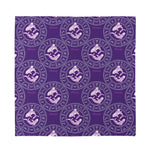 Purple Pisces Zodiac Pattern Print Silk Bandana