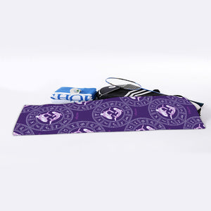 Purple Pisces Zodiac Pattern Print Sports Towel