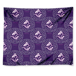 Purple Pisces Zodiac Pattern Print Tapestry