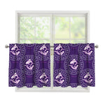 Purple Pisces Zodiac Pattern Print Tier Curtains