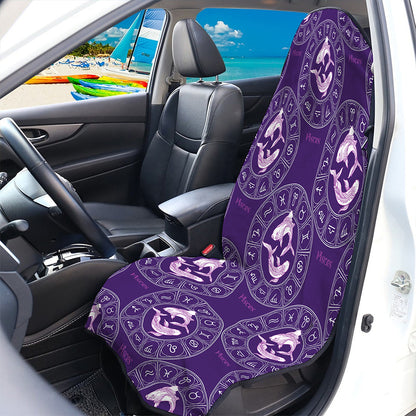 Purple Pisces Zodiac Pattern Print Waterproof Car Seat Cover