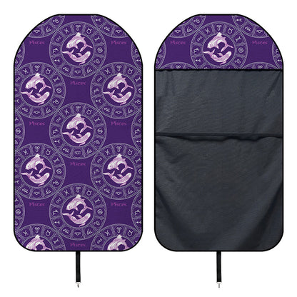 Purple Pisces Zodiac Pattern Print Waterproof Car Seat Cover