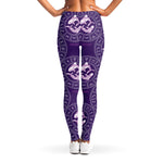 Purple Pisces Zodiac Pattern Print Women's Leggings