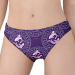 Purple Pisces Zodiac Pattern Print Women's Panties