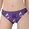 Purple Pisces Zodiac Pattern Print Women's Panties