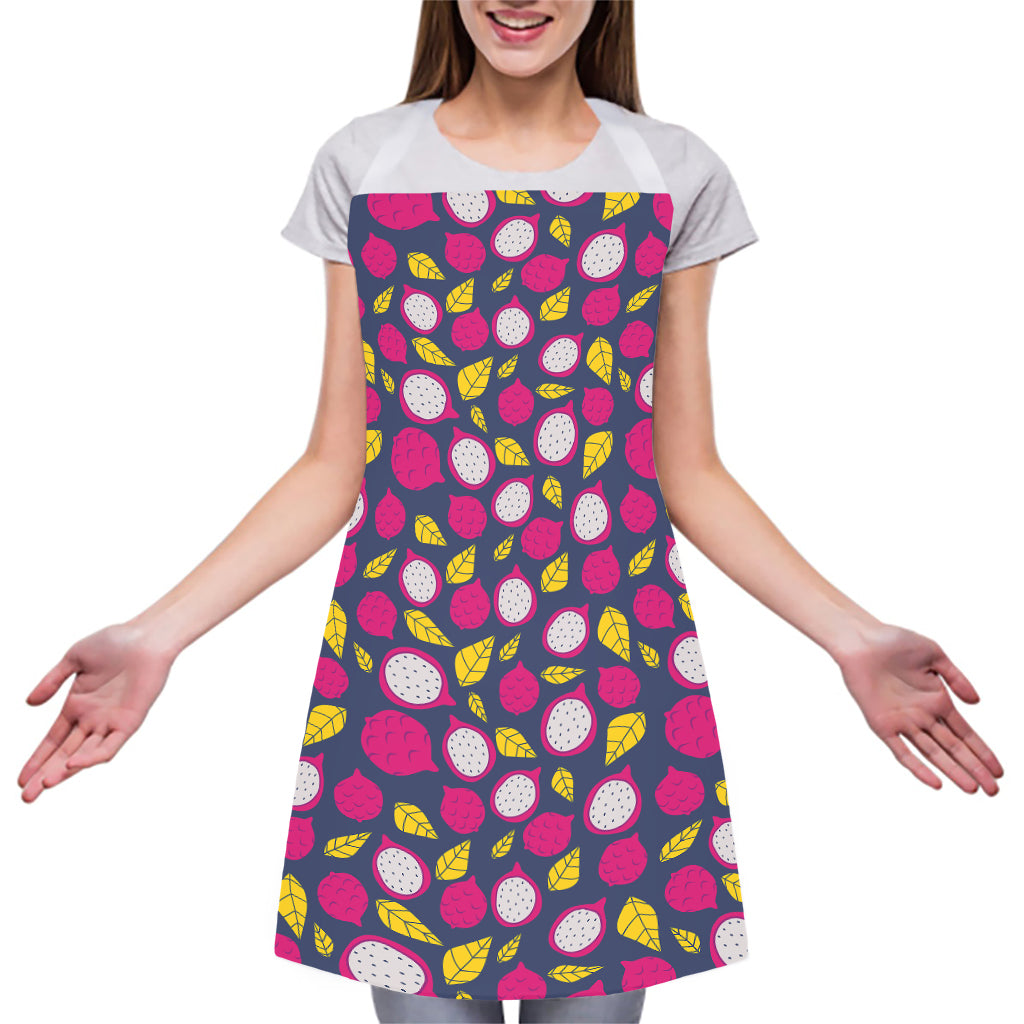 Purple Pitaya Pattern Print Adjustable Apron