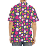 Purple Pitaya Pattern Print Aloha Shirt