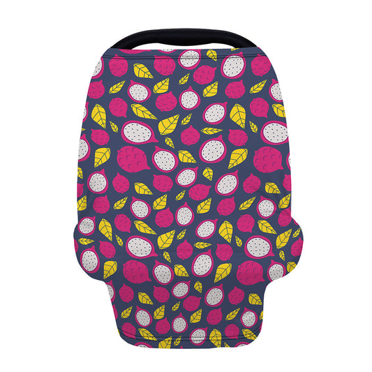 Purple Pitaya Pattern Print Baby Seat Cover