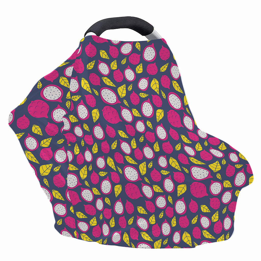 Purple Pitaya Pattern Print Baby Seat Cover