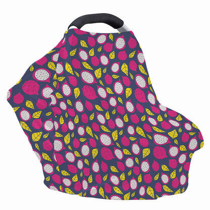 Purple Pitaya Pattern Print Baby Seat Cover