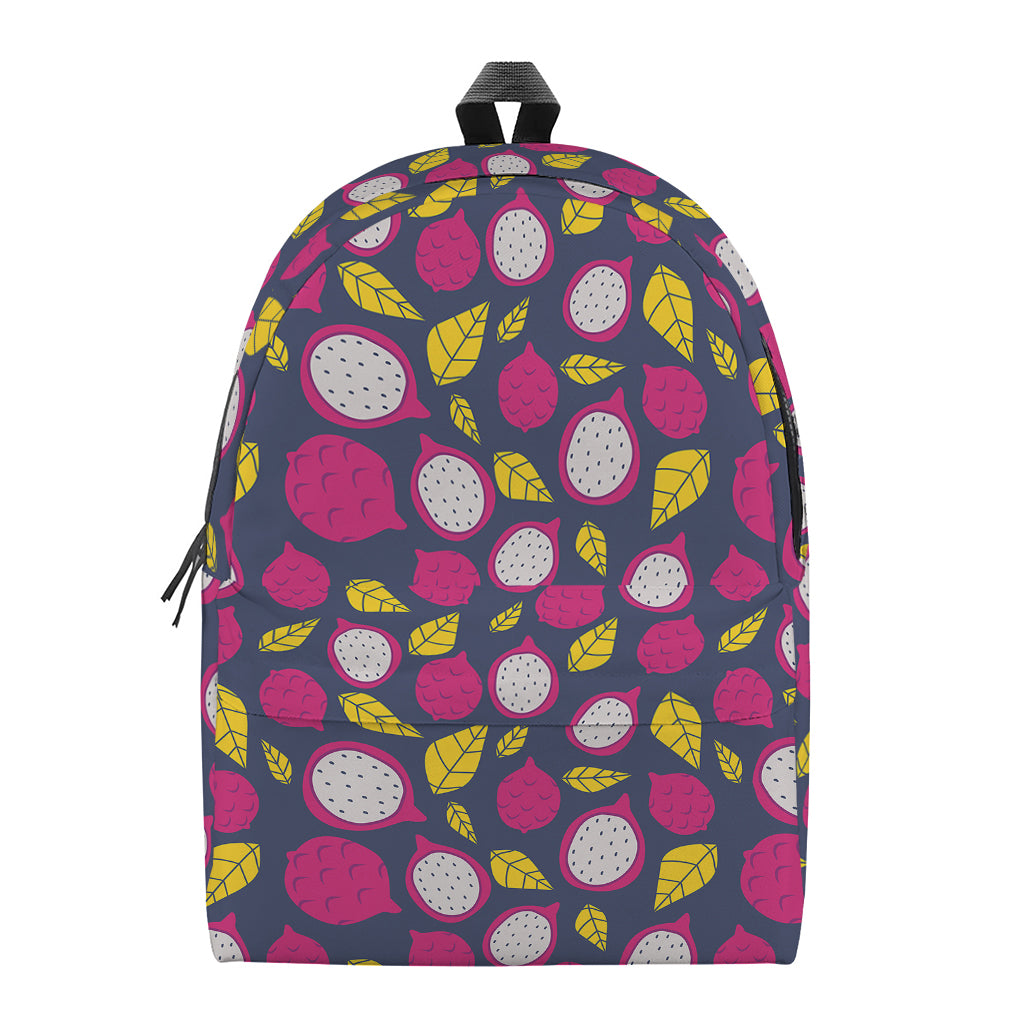 Purple Pitaya Pattern Print Backpack