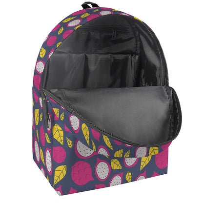 Purple Pitaya Pattern Print Backpack