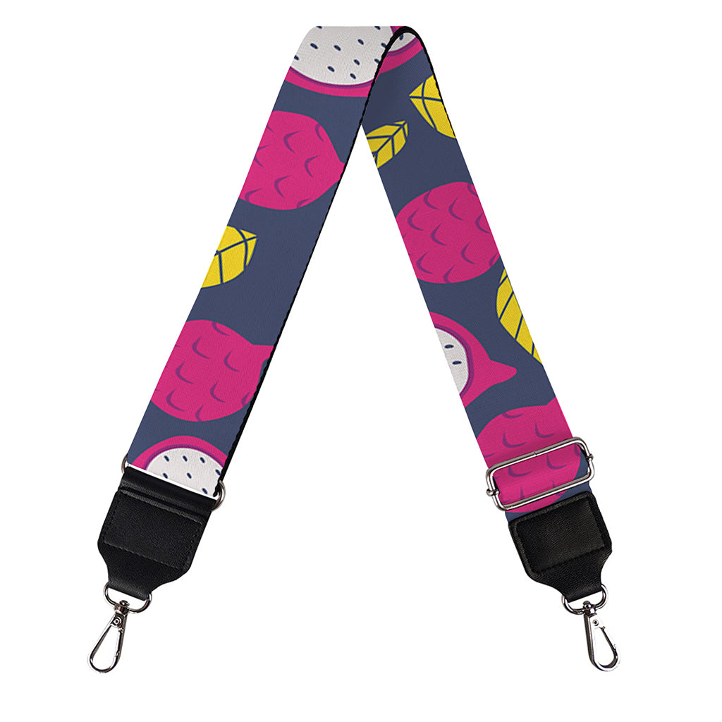 Purple Pitaya Pattern Print Bag Strap