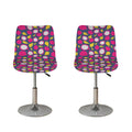 Purple Pitaya Pattern Print Bar Stool Covers