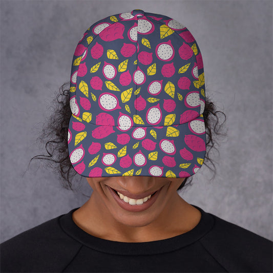 Purple Pitaya Pattern Print Baseball Cap