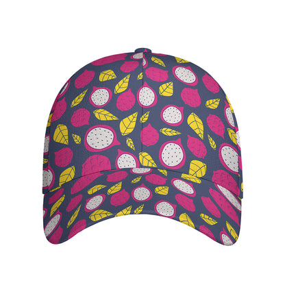 Purple Pitaya Pattern Print Baseball Cap