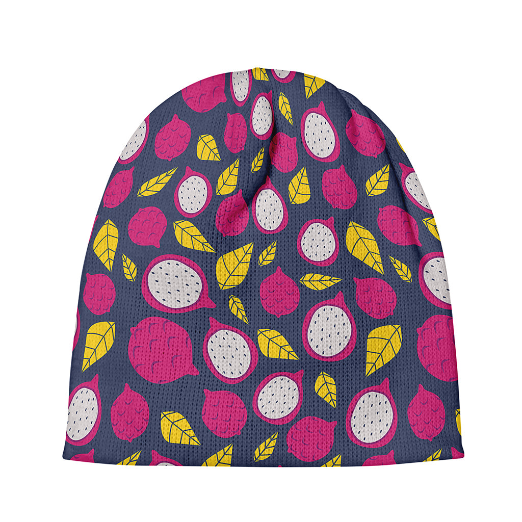 Purple Pitaya Pattern Print Beanie