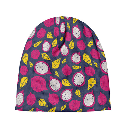 Purple Pitaya Pattern Print Beanie
