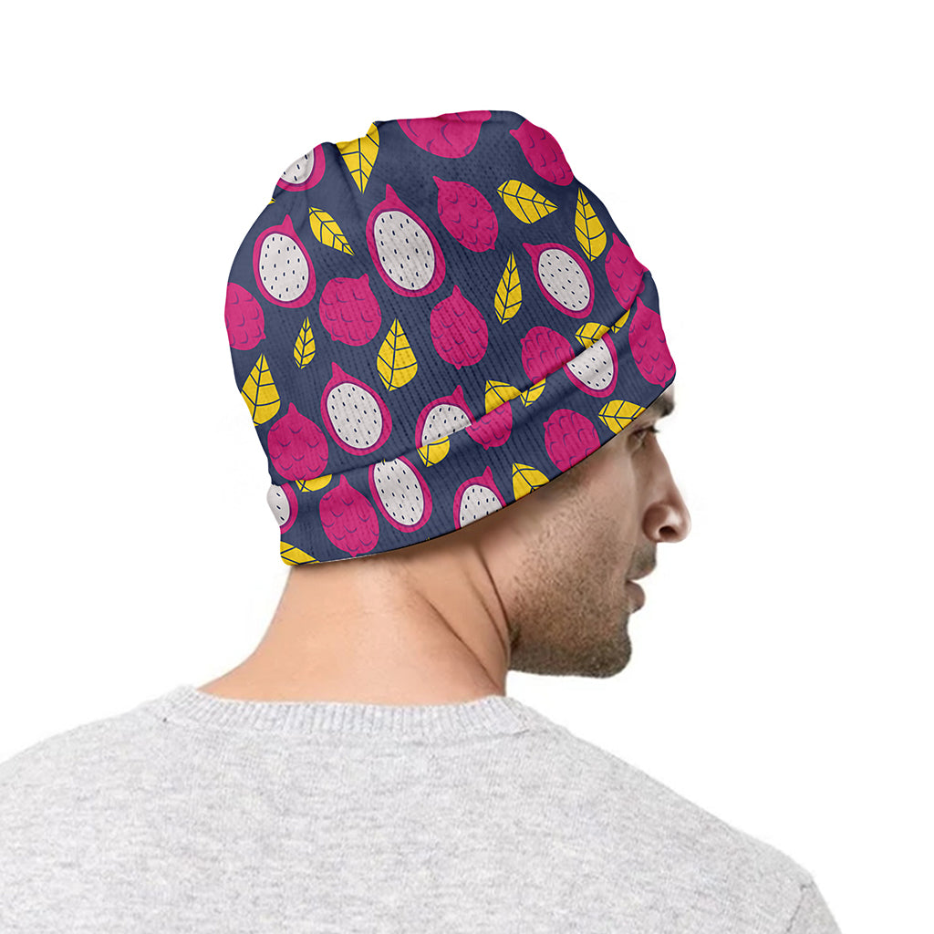 Purple Pitaya Pattern Print Beanie
